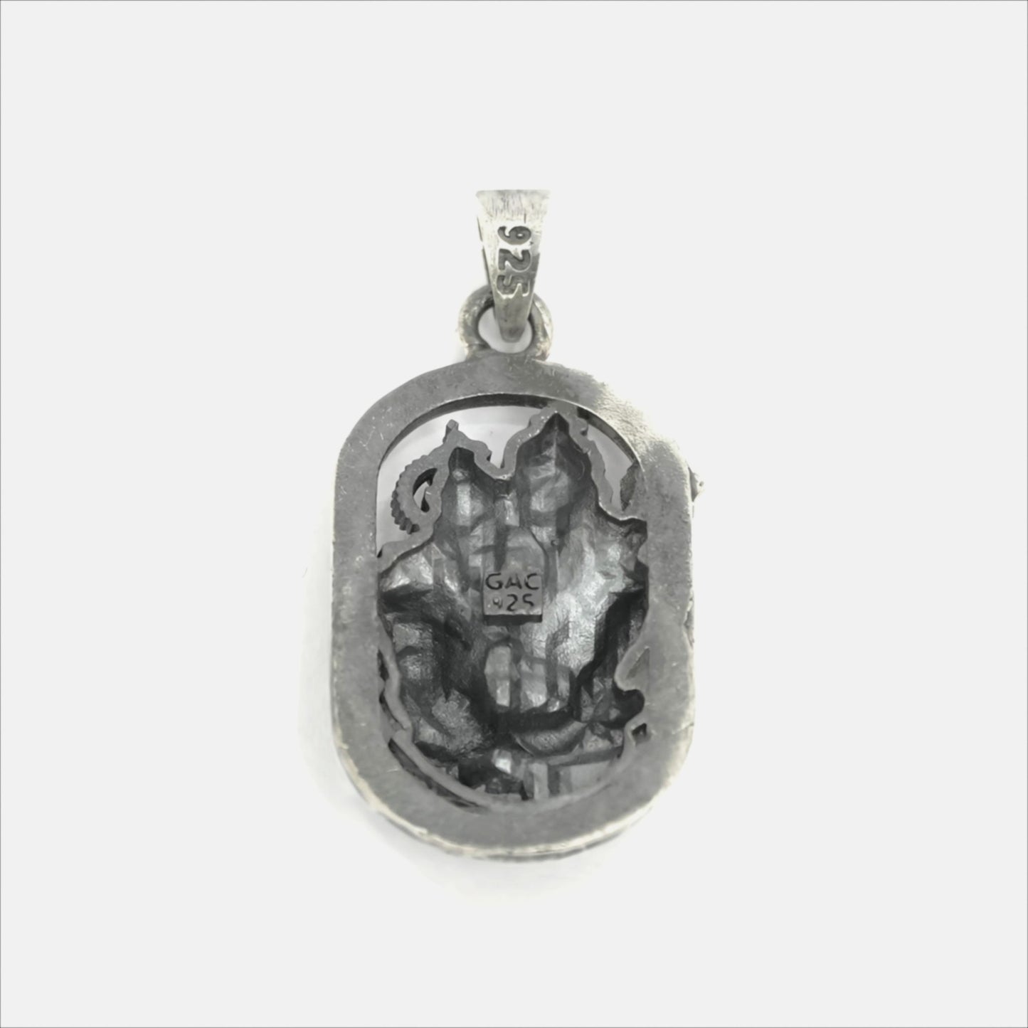 Lord Rama & Hanuman Pendant – Oval Relief (4 cm)