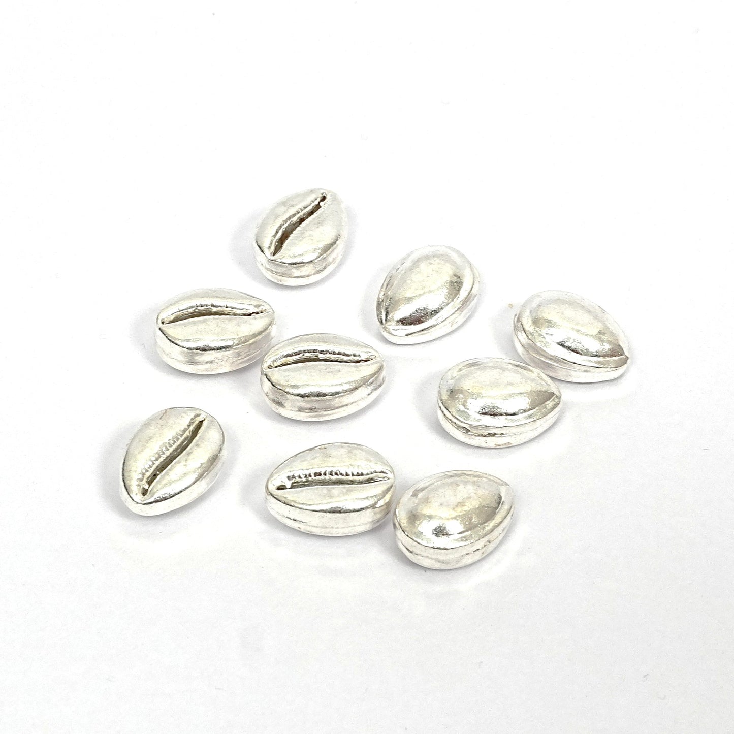 Sterling Silver Cowrie Shells – Ritual Set of 5 (0.75 inch each)
