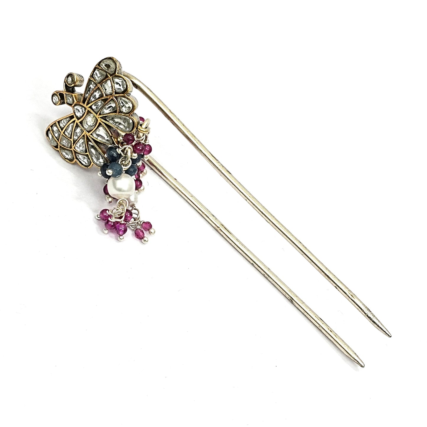 Sterling Silver Juda Pin – Ornate Floral Enamel Design