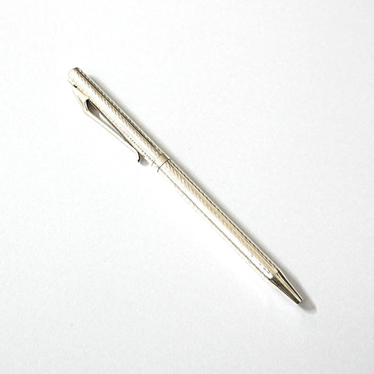 Pure Silver Pen – Spiral Textured Design (Standard Size)