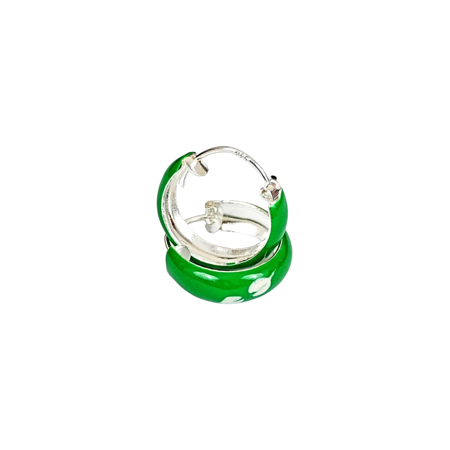 Mint Heart Hoop Earrings – Kids Collection