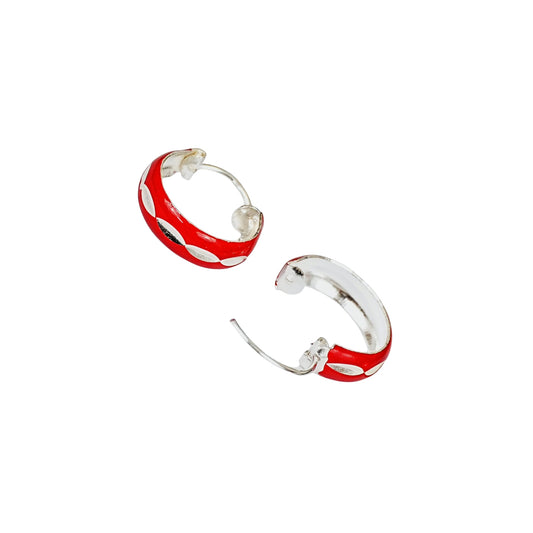 Crimson Glow Hoop Earrings β Kids Collection