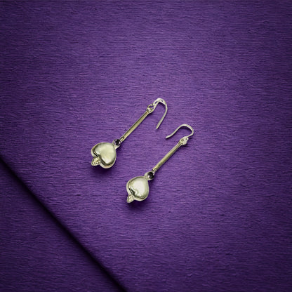 Freshwater Pearl & Amethyst Sterling Silver Drop Earrings