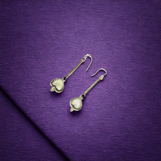 Freshwater Pearl & Amethyst Sterling Silver Drop Earrings