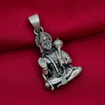Lord Hanuman Pendant – Meditative Blessings (3.8 cm)