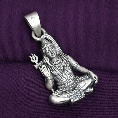 Lord Shiva Pendant – Meditative Blessings (3.6 cm)