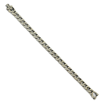 Men’s Sterling Silver Bracelet – Luxury Curb Links (22 cm)
