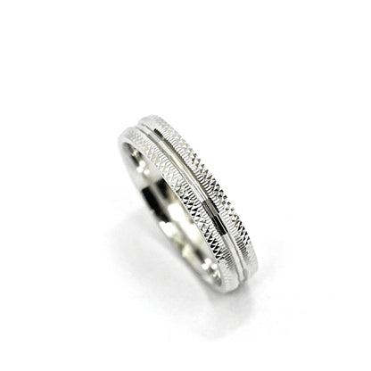 Men’s Sterling Silver Ring – Textured Elegance (Size 12)