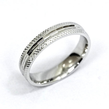 Men’s Sterling Silver Ring – Textured Elegance (Size 12)