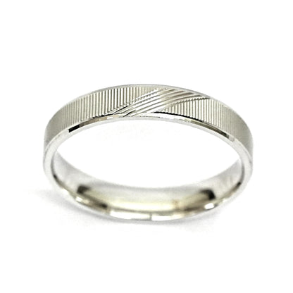 Men’s Sterling Silver Ring – Crisscross Texture (Size 20)