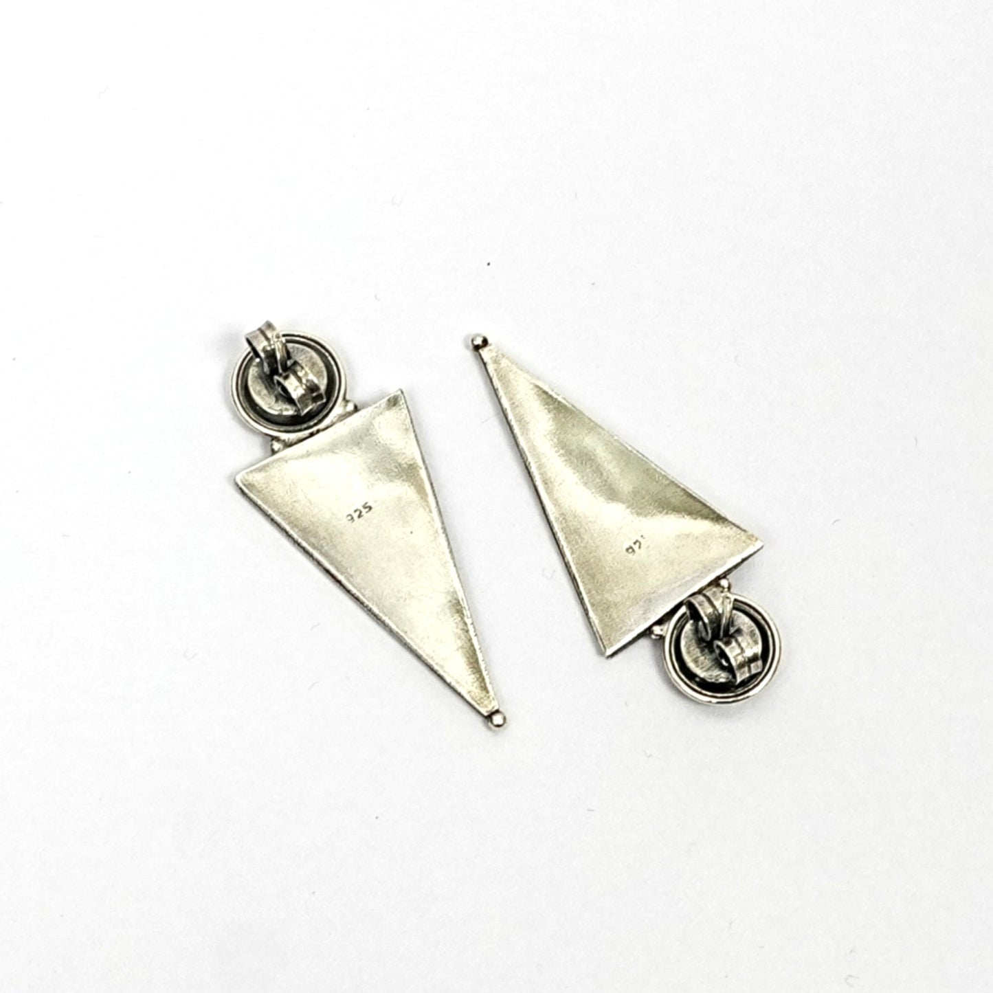 Women’s Sterling Silver Earrings – Geometric Floral Elegance (4.75 cm)