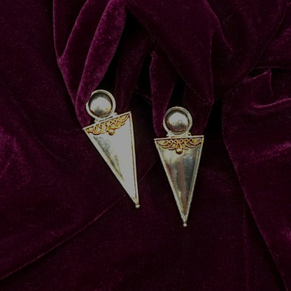 Women’s Sterling Silver Earrings – Geometric Floral Elegance (4.75 cm)