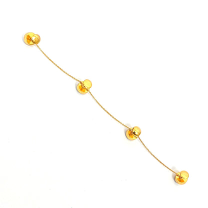 Men’s Sterling Silver Kurta Buttons – Gold-Plated Mother-of-Pearl Set (Standard Size)