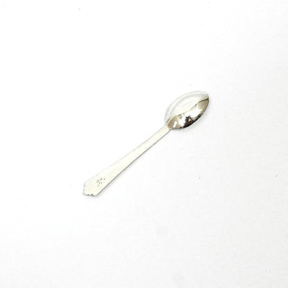 Sterling Silver Pooja Spoon – Ornate Design (3 inch)