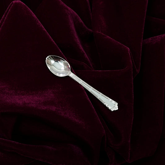 Sterling Silver Pooja Spoon – Ornate Design (3 inch)