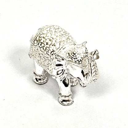 Sterling Silver Elephant Figurines – Ornate Pair (1 inch each)