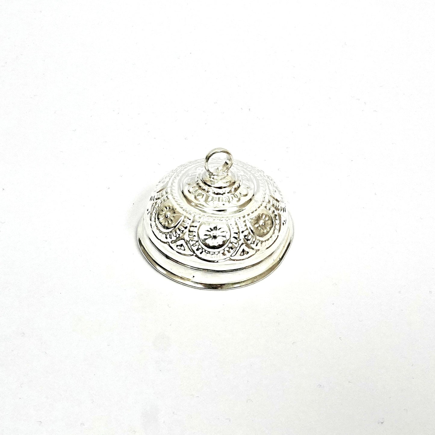 Sterling Silver Chhatra – Ornate Floral Design (1.25 inch)