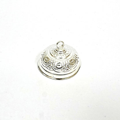 Sterling Silver Chhatra – Ornate Floral Design (1.25 inch)