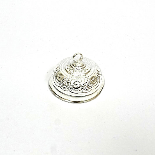 Sterling Silver Chhatra – Ornate Floral Design (1.25 inch)