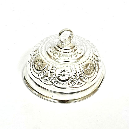 Sterling Silver Chhatra – Ornate Floral Design (2 inch)