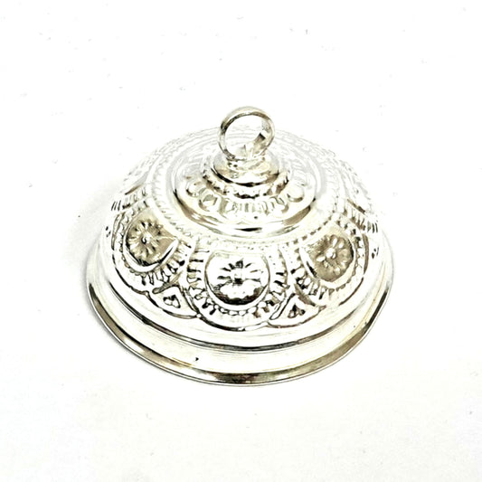 Sterling Silver Chhatra – Ornate Floral Design (2 inch)