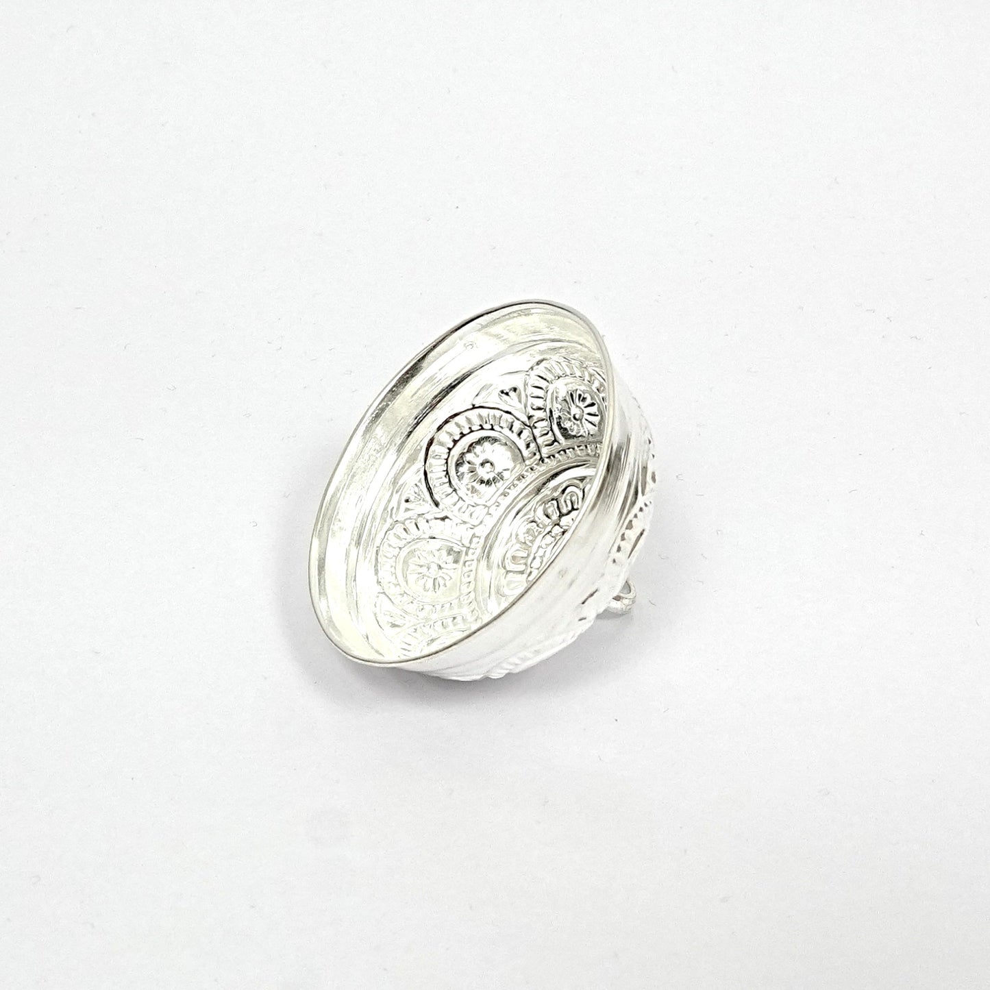 Sterling Silver Chhatra – Ornate Floral Design (1.25 inch)
