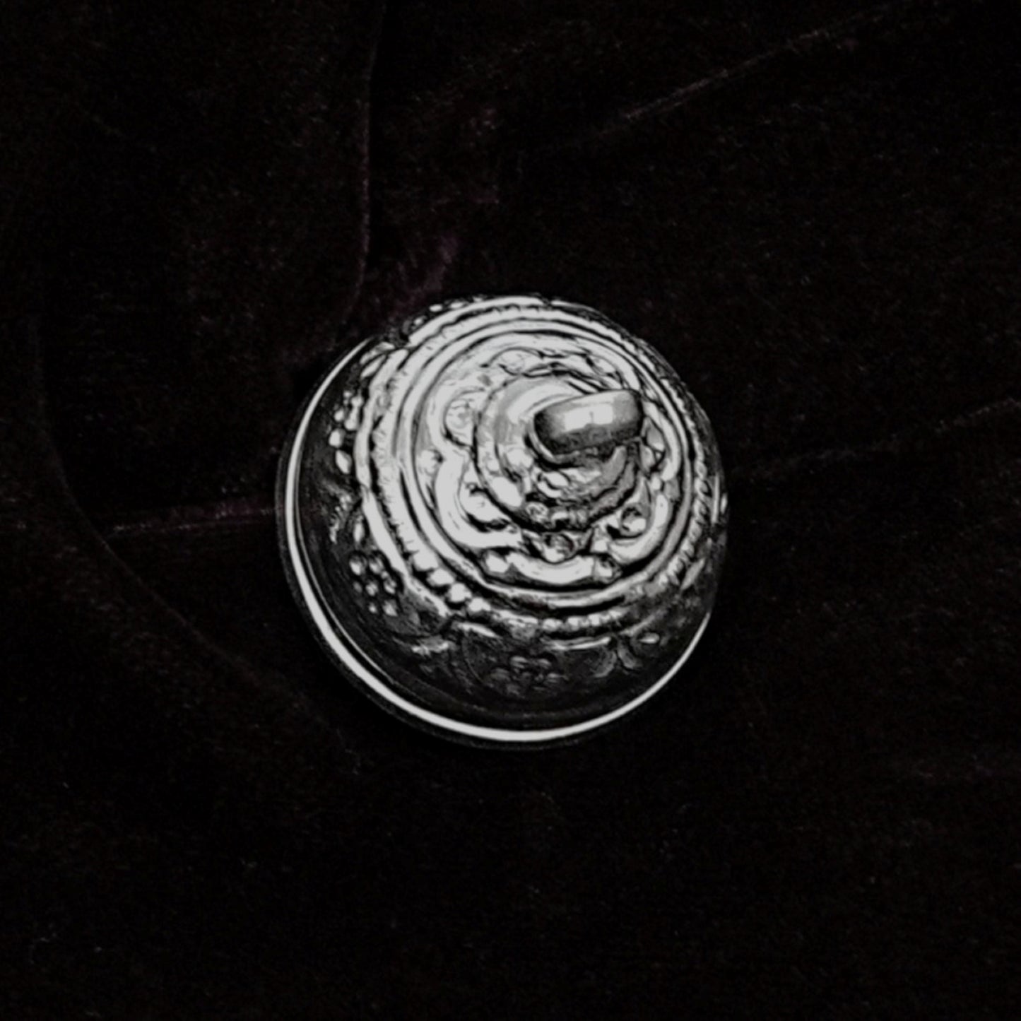 Sterling Silver Chhatra – Ornate Floral Design (2 inch)