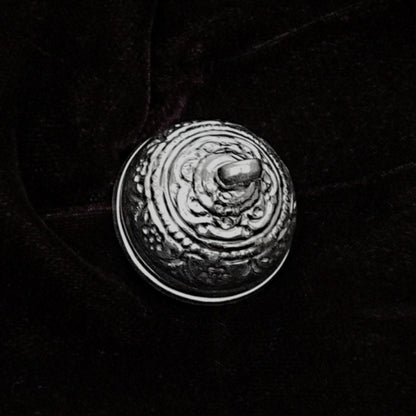 Sterling Silver Chhatra – Ornate Floral Design (2 inch)