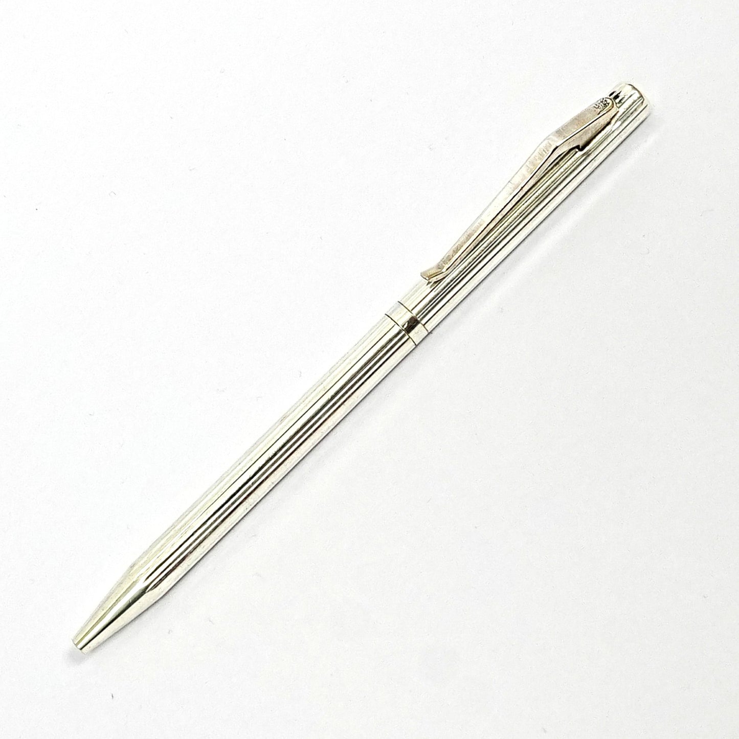 Pure Silver Pen – Textured Design (Standard Size)