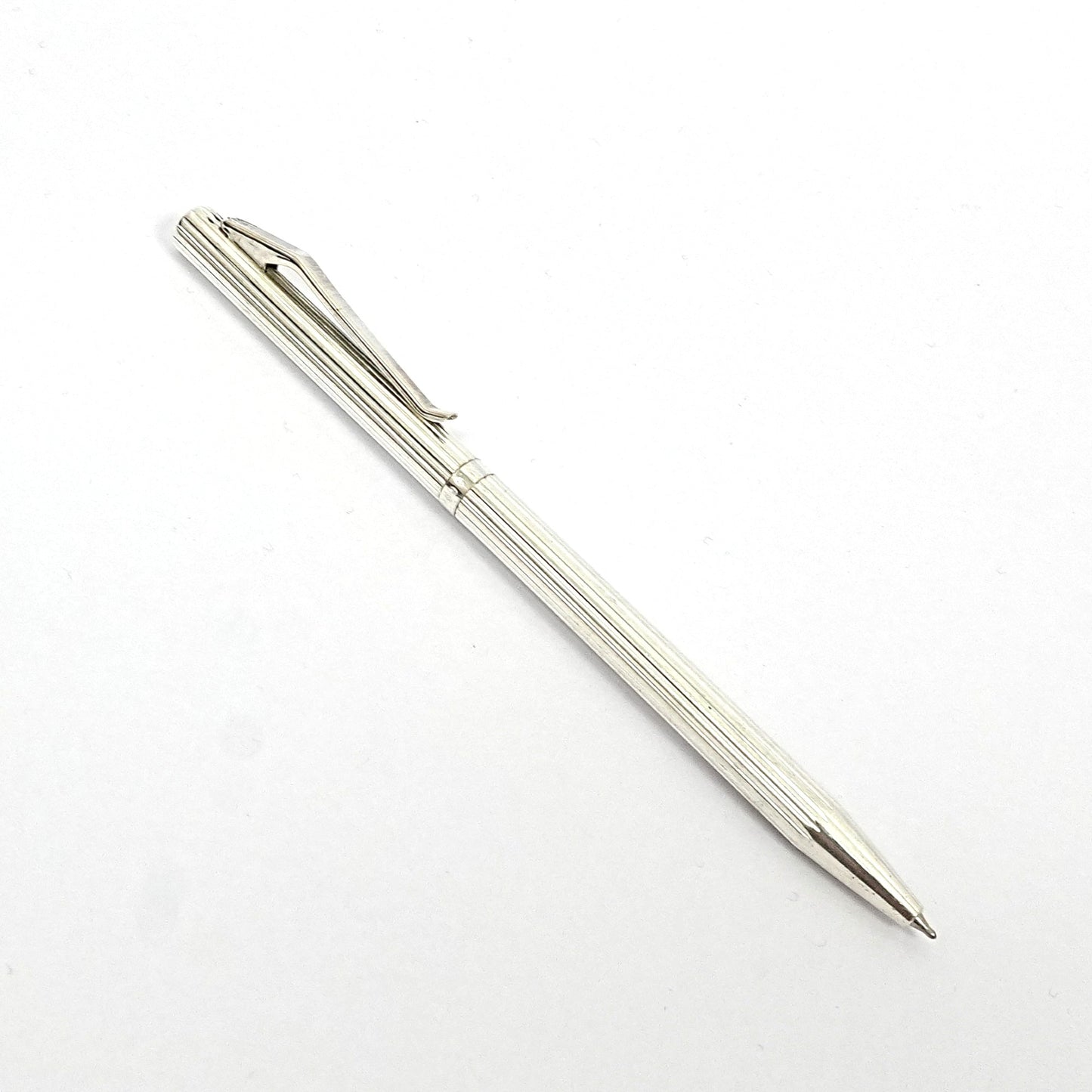 Pure Silver Pen – Textured Design (Standard Size)