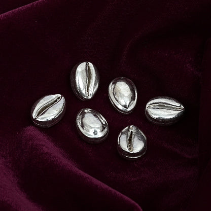 Sterling Silver Cowrie Shells – Ritual Set of 5 (0.75 inch each)