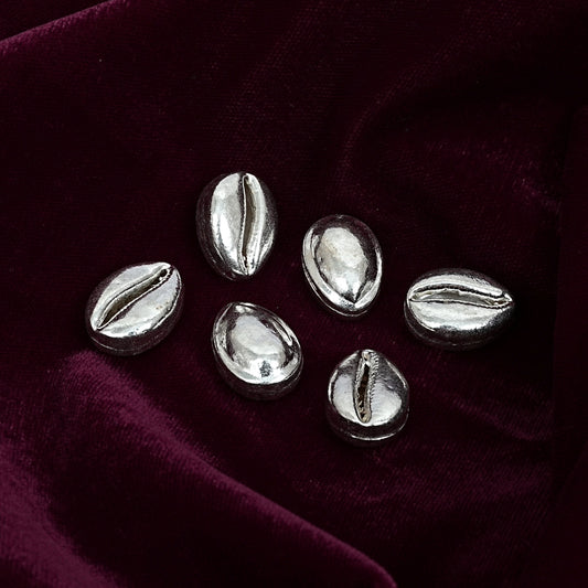 Sterling Silver Cowrie Shells – Ritual Set of 5 (0.75 inch each)