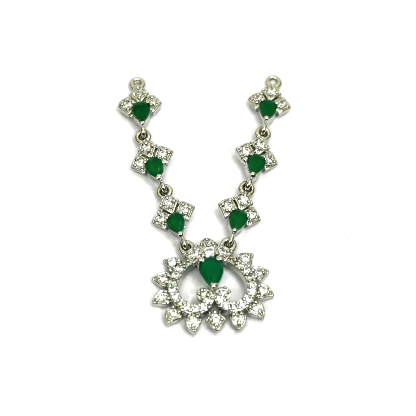 Sterling Silver Krishna Accessories Set – Bansuri, Mala, Mukut & Kade