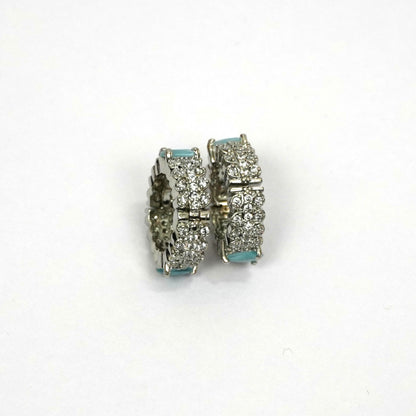 Sterling Silver Krishna Accessories Set – Bansuri, Mala, Mukut & Kade (Turquoise Gemstones)