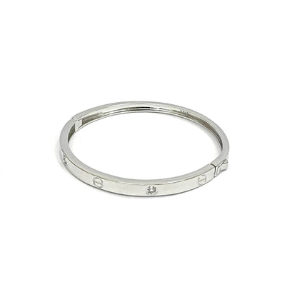 Sterling Silver Cartier Love–Inspired Openable Bangle (2-6/6 cm)
