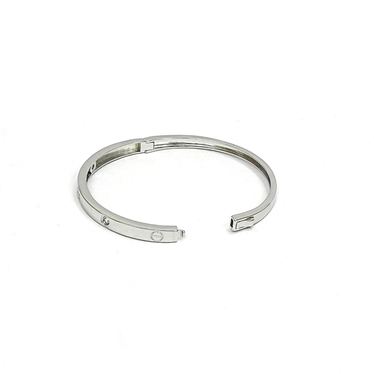 Sterling Silver Cartier Love–Inspired Openable Bangle (2-6/6 cm)