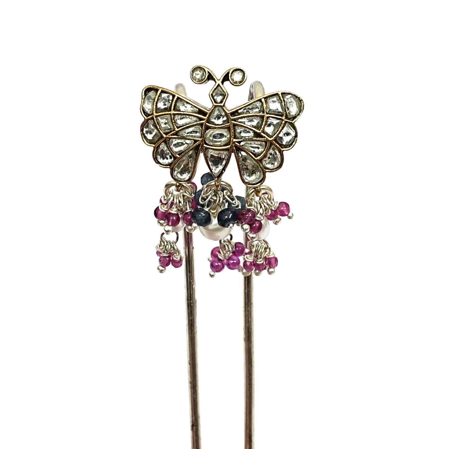 Sterling Silver Juda Pin – Ornate Floral Enamel Design