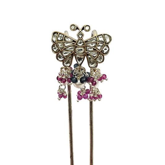 Sterling Silver Juda Pin – Ornate Floral Enamel Design