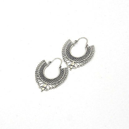 Sterling Silver Earrings – Tribal Filigree Motif