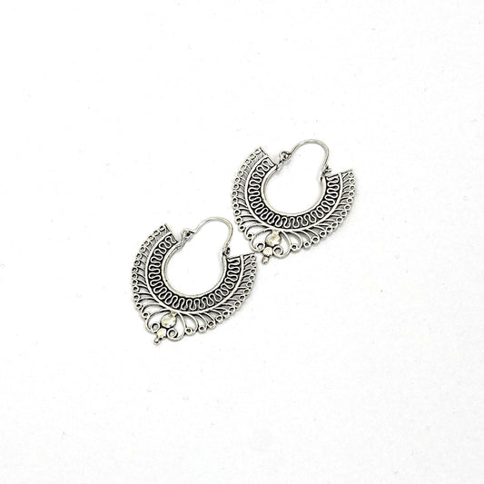 Sterling Silver Earrings – Tribal Filigree Motif