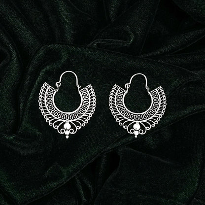 Sterling Silver Earrings – Tribal Filigree Motif