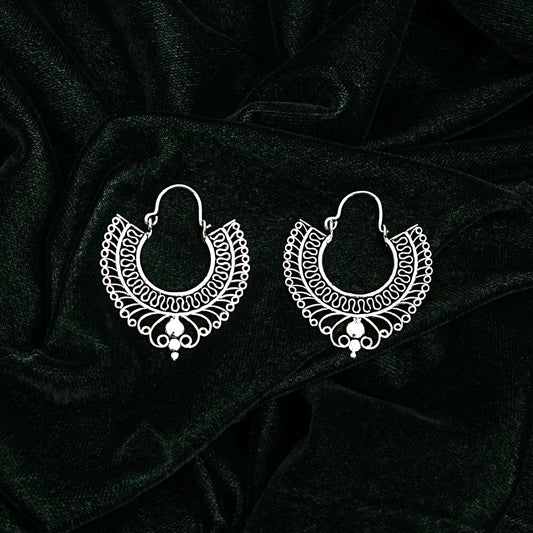 Sterling Silver Earrings – Tribal Filigree Motif