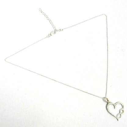 Sterling Silver Necklace – Heart & Infinity Motif