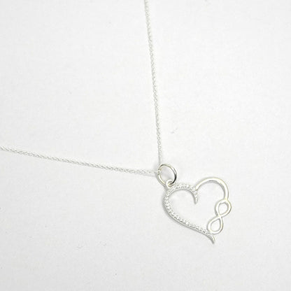 Sterling Silver Necklace – Heart & Infinity Motif