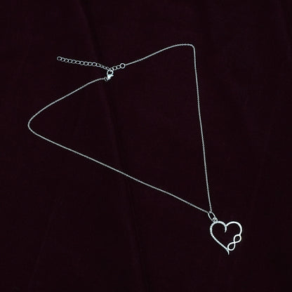 Sterling Silver Necklace – Heart & Infinity Motif