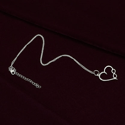 Sterling Silver Necklace – Heart & Infinity Motif