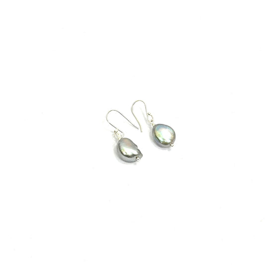 Sterling Silver Necklace Set – Real Grey Pearls