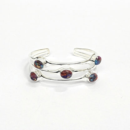 Aura Quartz Sterling Silver Statement Bracelet