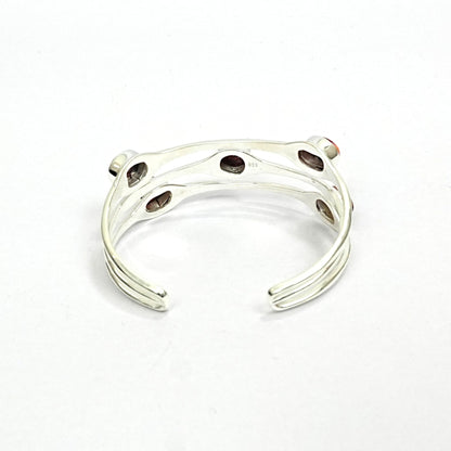 Aura Quartz Sterling Silver Statement Bracelet