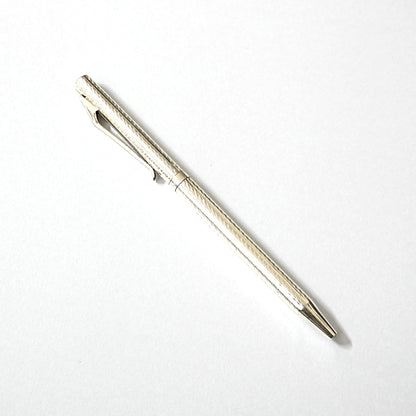 Pure Silver Pen – Spiral Textured Design (Standard Size)